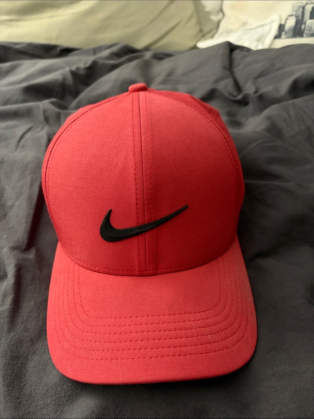 Nike Red Golf Cap with Black Swoosh